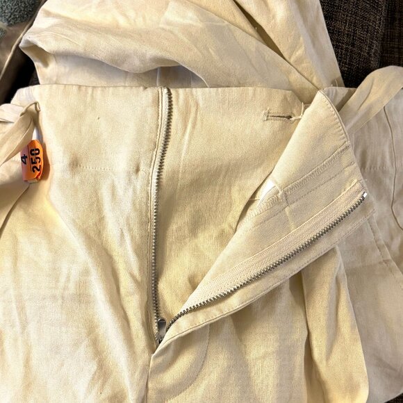 Rag & Bone Linen Blend High-Waisted Wide Leg Dress Pants, Size 4 - Picture 10 of 13